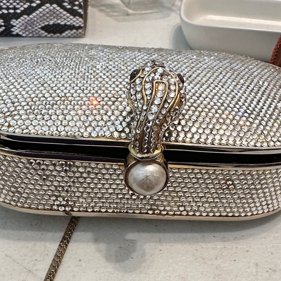 Judith Leiber Silver Crystal Clutch - Picture 5 of 7